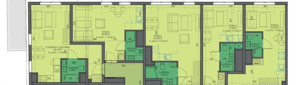 Gotowiec inwestycyjny | 5 kawalerek | 147,5 m² | armii krajowej