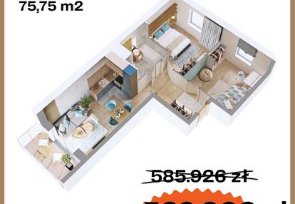 Rodzinne 4 pokoje z balkonem – teraz tylko 6 983 zł/m²!!!