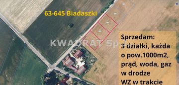 Atrakcyjne działki 63-645 biadaszki/kępno