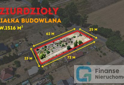 Działka budowlana 1516 m² | dziurdzioły
