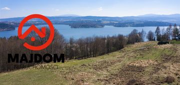 Widok na jezioro i sąsiedztwo lasu