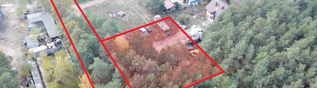 Działka ze ścianą lasu