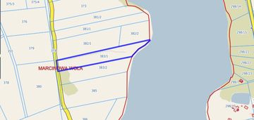 Udział w działce z linią brzegową - 30zł/ m2 - marcinowa wola