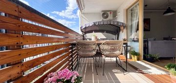 Dwa tarasy 12m2 i 13m2, prywatny parking