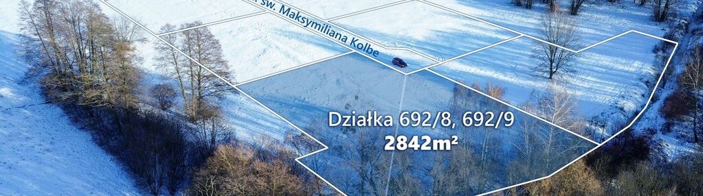 Działka nad rzeką , pow. 2842 m2 budy zosine / wz