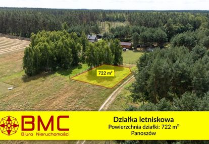 Działka letniskowa panoszów 722m2