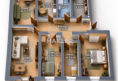 5 pokoi | po remoncie | centrum | 92 m²|