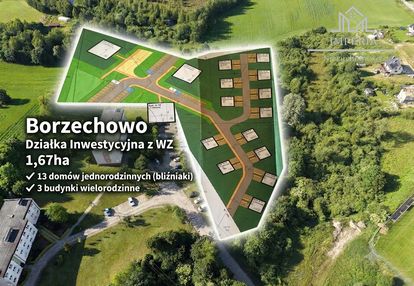 Działka inwestycyjna 1,67 ha z wz na 16 budynków