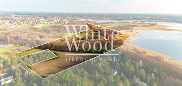 Działka z linią brzegową jeziora kałębie