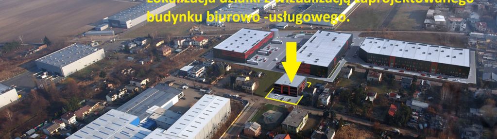 Działka 1466 m2 pod biurowiec 2400 m2 pu z pnb