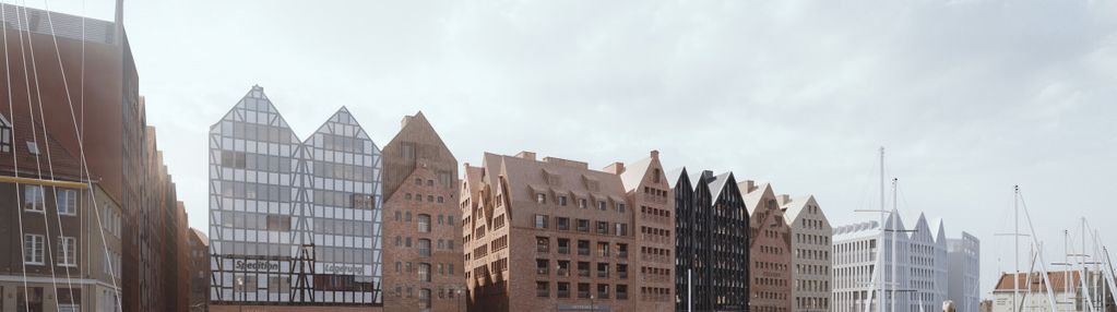 Ii etap granaria na wyspie spichrzów z balkonem