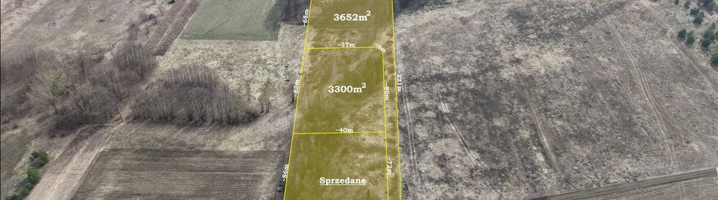 Urokliwe działki budowlane częściowo zadrzewione