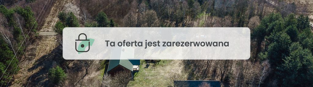 Na sprzedaż drewniany dom w lesie z działką 80 ar