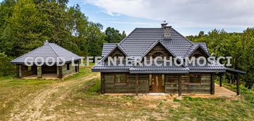 Dom z bali 163 m² | działka 29,45 ar | garaż |