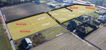 Działki budowlane, dojazd drogą asfaltową