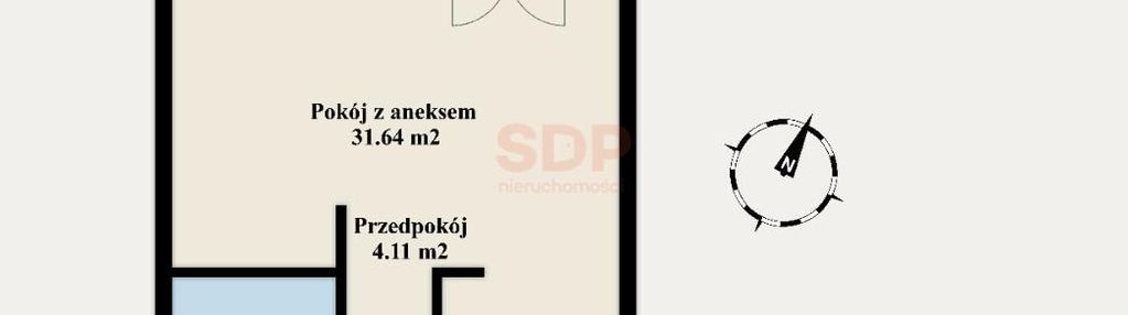 1-pokojowej mieszkanie w stanie deweloperskim