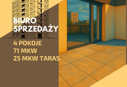 Okazja 4 pokojowe taras 25m koszutka