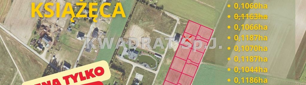 Działka bodowlana o pow. 1022m2 nowa wieś książęca