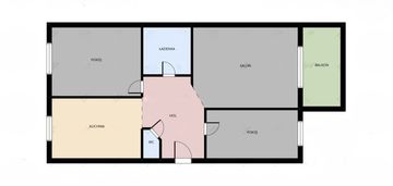 3 pokoje, nowe miasto, 66 m², do remontu, garaż,