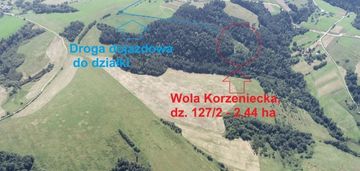 Wola korzeniowskagm.bircza 2,44ha woj.podkarpackie