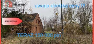 Duża działka z domem do odbudowy bądź rozbiórki