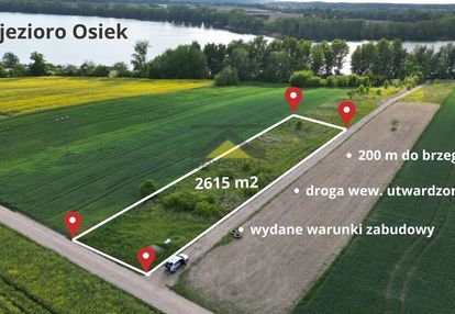 Działka z wz nad jeziorem osiek,ługi