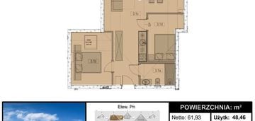 Panoramiczny widok - apartament 48,46m2 !