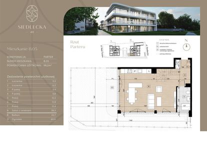 Dwupoziomowy apartament z ogrodem