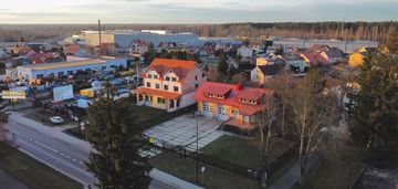 Budynek usługowo-mieszkalny z dużą halą garażową