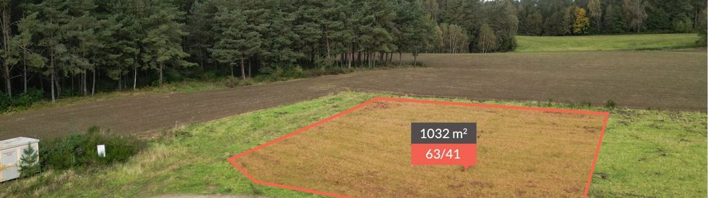 Działka budowlana 1032 m2|dębnica kaszubska