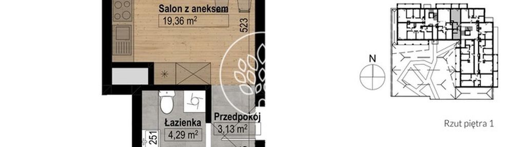 Dwustronne mieszkanie z widokiem na zieleń
