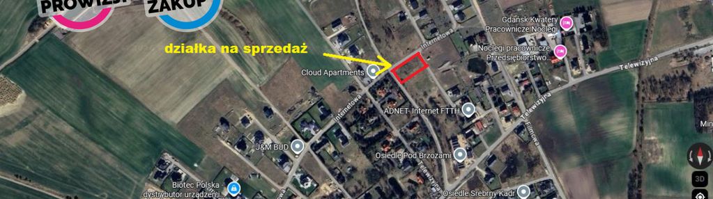 Działka budowlana gdańsk klukowo- spokojna okolica