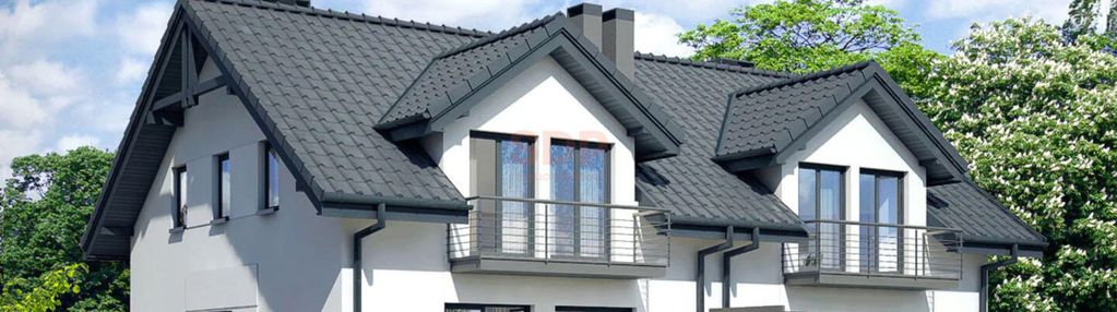 Dom w zabudowie bliźniaczej z dużą działką