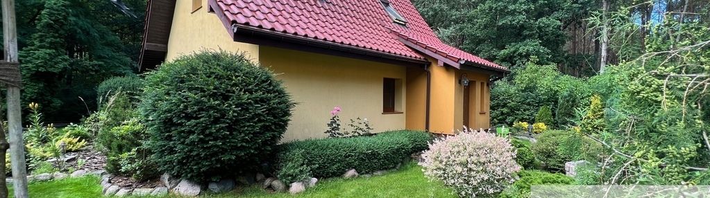 Środek lasu dom z budynkiem gospodarczym do zamie.
