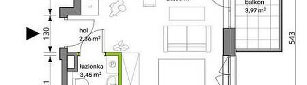 Kawalerka od dewelopera włochy można zrobić 2 pok przy skm