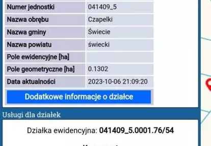 Działka na sprzedaż 1302m2