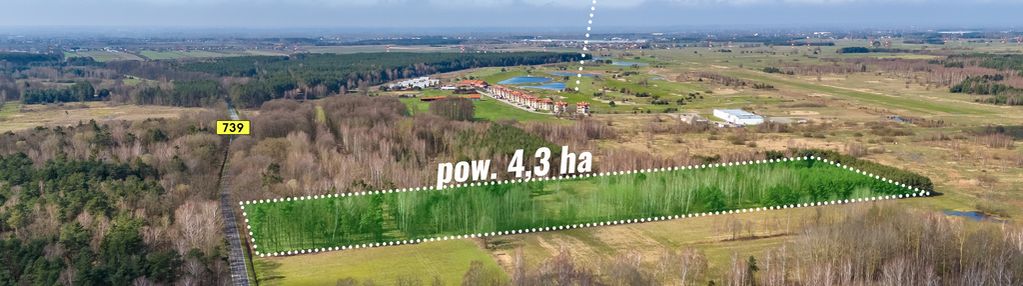 Działka 4,33 ha z możliwością podziału i zabudowy.