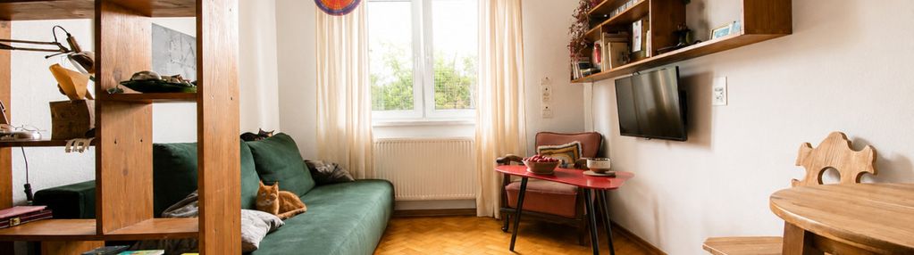 Kawalerka z kuchnią, blisko zieleni i komunikacji