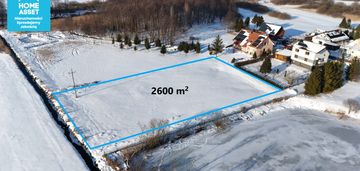 Somonino, działka 2600 m², mpzp, media, jeziora