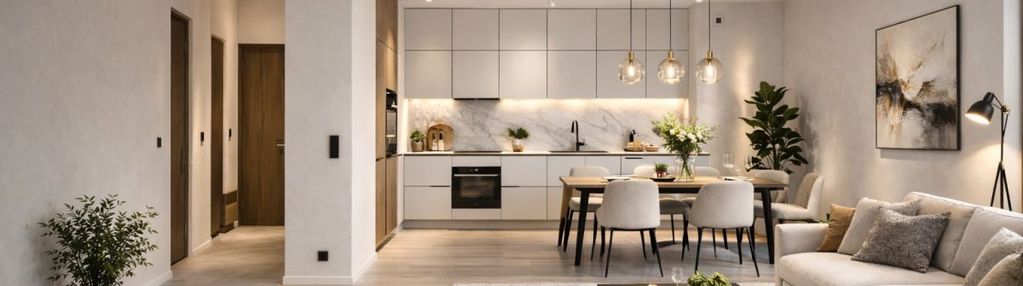 Dwupoziomowy apartament z tarasem na dachu.