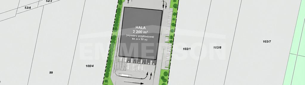 Komercyjna działka 4500 m², media, plan, utwardz.
