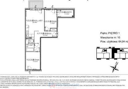Stan deweloperski 3 pokoje 64 m² | nowy świat