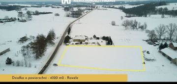 Działka o powierzchni 4320 m2 - rowele