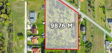 Duża działka 9876 m² przy lesie, blisko pabianic