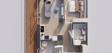 Sunrise park | mieszkanie nr 2.2 | 3 pokoje 47,42 m2 + balkon |