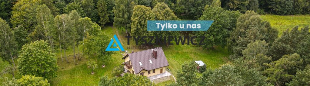 Urokliwy dom w porąbie z własnym stawem