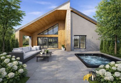 Dom typu stodoła|duże przeszklenia|blisko warszawy