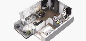 ⭐gotowe 2 pok + balkon 4,48m2•promocja•0% prowizji