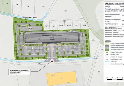 Działka usługowa 10 000 m², utwardzony dojazd, mpz