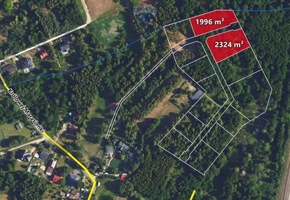 Działka budowlana 2324 m2 bieganów gm. jaktorów